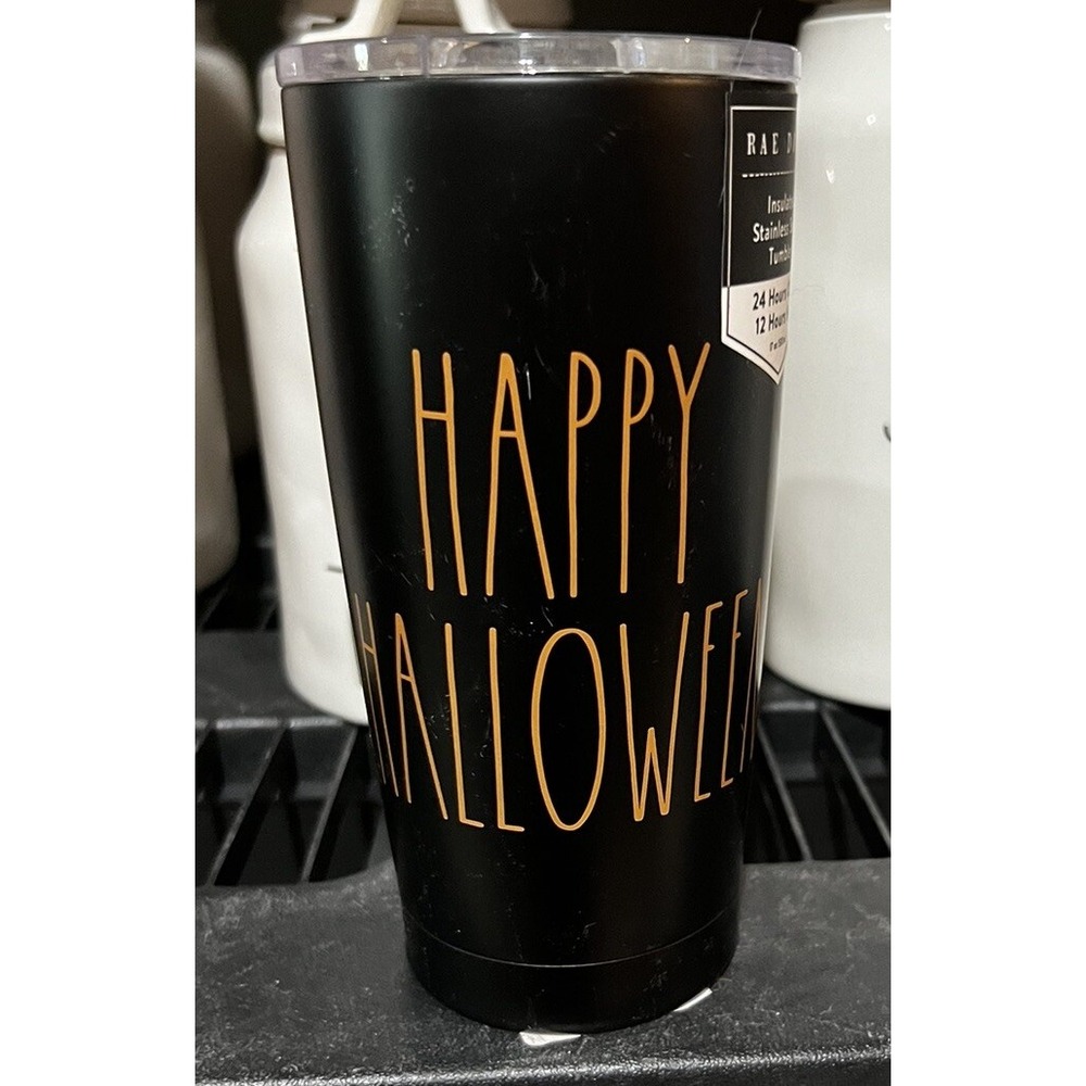 Rae Dunn Stainless Steel NWT Happy Halloween Tumbler Insulated 17oz Hot Cold